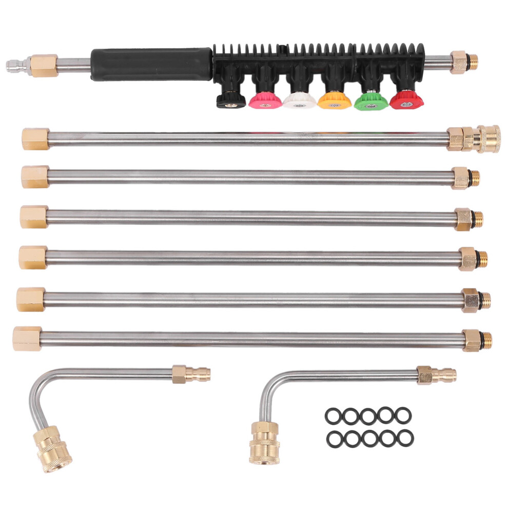 Pressure Washer Extension Wands - 120 Inch Power Washer Gutter Cleaning Tools, Telescoping Replacement Lance, Window Cleaner Nozzles Tips 4713359014135