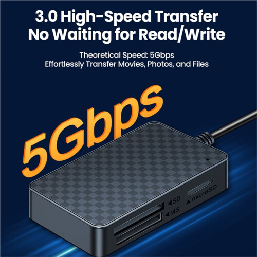 USB 3.0 4-in-1 Multifunction Card Reader USB High Speed  Memory Card Reading for Memory Stick MS  TF Card Reader