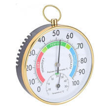 Wasserdichtes, Analoges Wandthermometer für Den Innen- und Außenbereich mit Hygrometer und Feuchtigkeitsanzeige für Terrasse, Garten und Zimmer