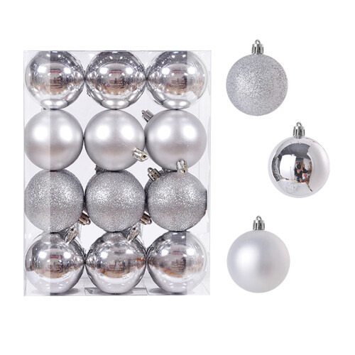 Staron Christmas ornaments silver 24 pcs 30mm 2