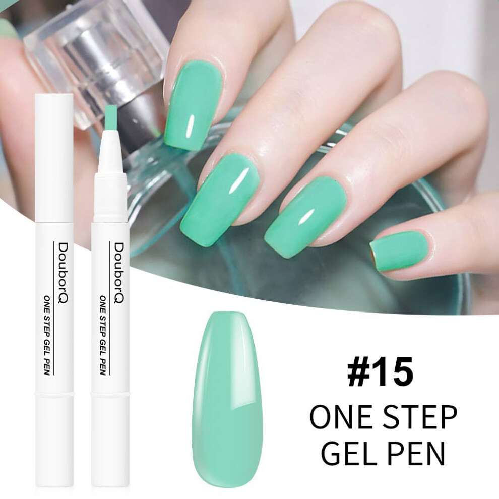 (15) New product manicure one-step nail polish gel pen style nail polish gel