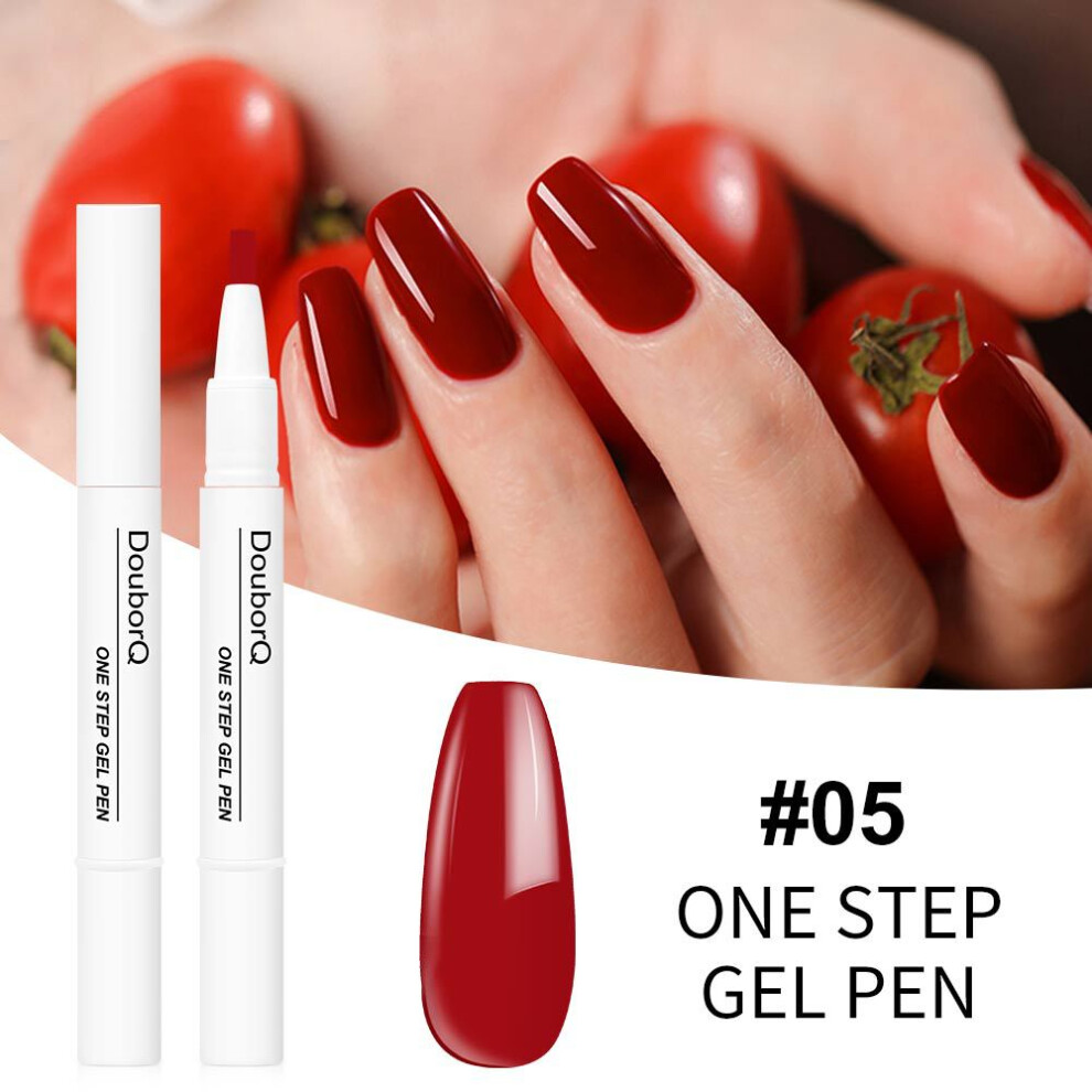 (5) New product manicure one-step nail polish gel pen style nail polish gel