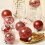 Christmas Ball Ornaments Plastic Red 30 pcs 2.36 inch 4
