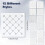 28pcs Plastic Stencil Kit, Template Pattern Geometric Embroidery Thread Drawing  Template for Hand Quilting Sewing 7