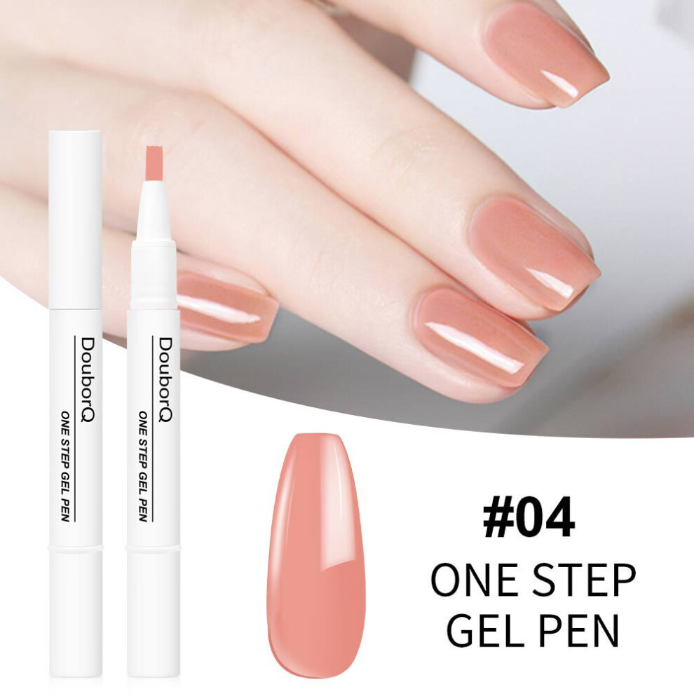 (4) New product manicure one-step nail polish gel pen style nail polish gel