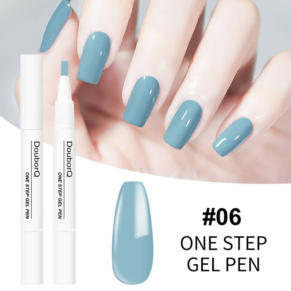 (6) New product manicure one-step nail polish gel pen style nail polish gel