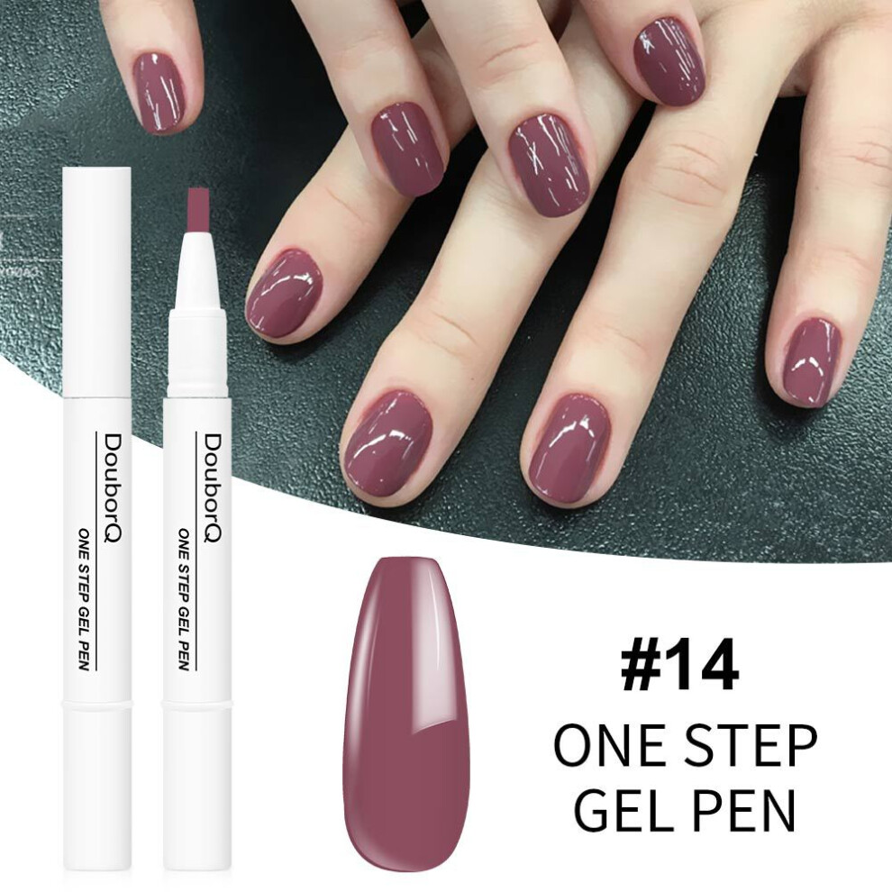 (14) New product manicure one-step nail polish gel pen style nail polish gel