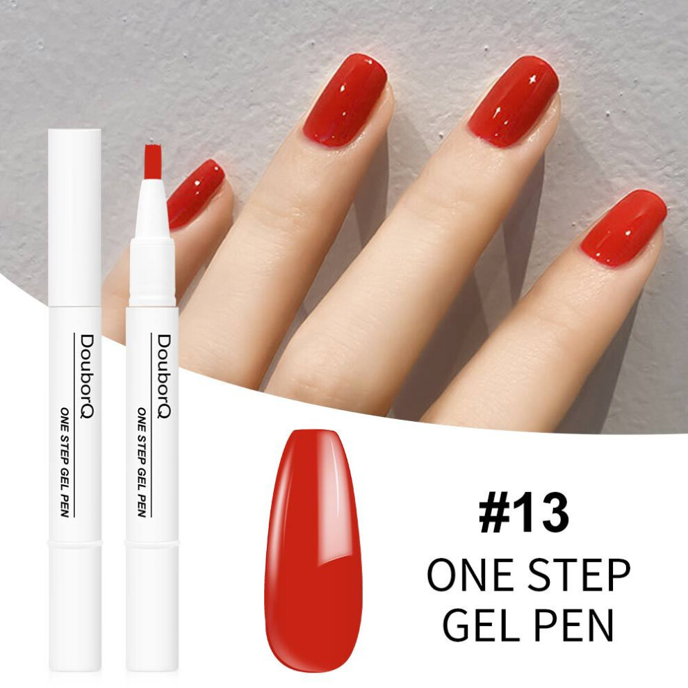 (13) New product manicure one-step nail polish gel pen style nail polish gel