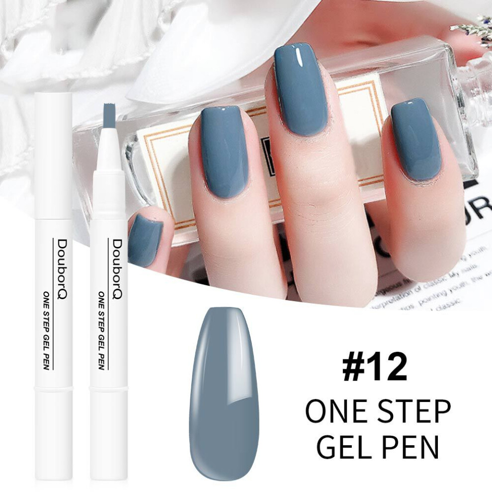 (12) New product manicure one-step nail polish gel pen style nail polish gel