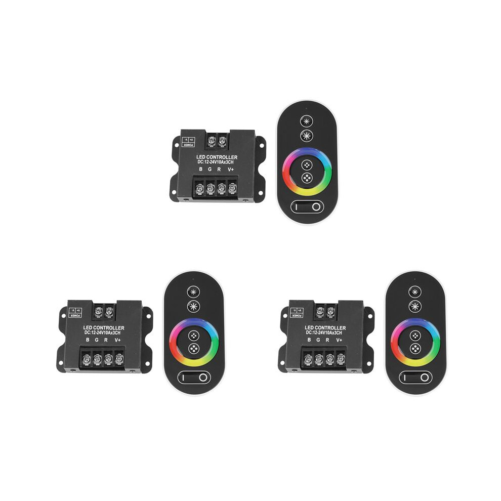 3X 30A Contact Rgb Rf Remote Control 12V 24V 3Channelx10a 360W/720W Controller For Led Strip Smd 5050 Light 4711095338188