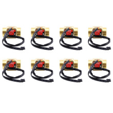 8X B10 Dn25 1Inch Water Hall Effect Turbine Flow Sensor Meter Turbine Flowmeter 2-50L/Min(Brass)