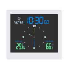 Bathroom Waterproof Wall Clock Shower Clocks Timer Digital Electronic Wall Clock Kitchen Washroom  White