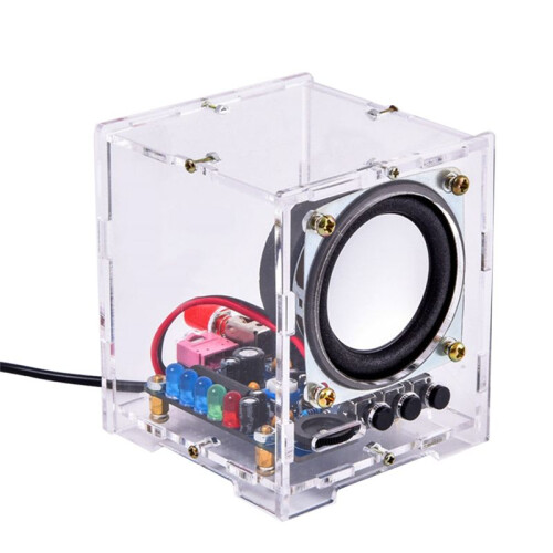 HU-009  Speaker  Spaker Unit Electronic Component DIY Kit Wireless Wired 5V  Powered and Acrylic Shell