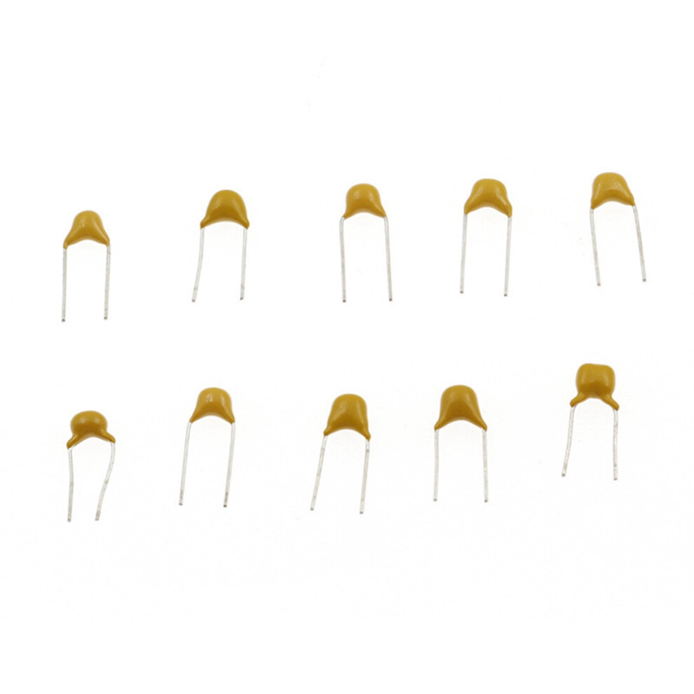 500Pcs/Box 10Values X50pcs (0.1Uf - 10Uf) Monolithic Ceramic Capacitors Assorted Kit With Storage Box 4714202318059