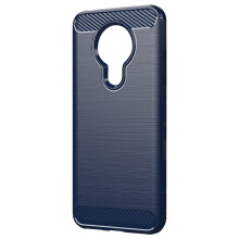Apropriado para  5.3 Caso Anti-Queda Concha Protetora Escovado Shell Protetora Soft Shell TPU Mobile Phone Case Azul