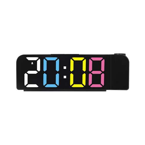 Simple Projection Alarm Clock LED Large Font Display Electronic Clock with Temperature Display G Style