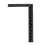 Teacher 0-30cm 0-20cm Measuring Range L Shaped Design Square Ruler Black 1
