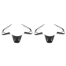 2X Car Steering Wheel Decoration Cover Trim Stickers for  Jimny 2019 2020 2021 2022 Accessories, ABS Carbon Fiber