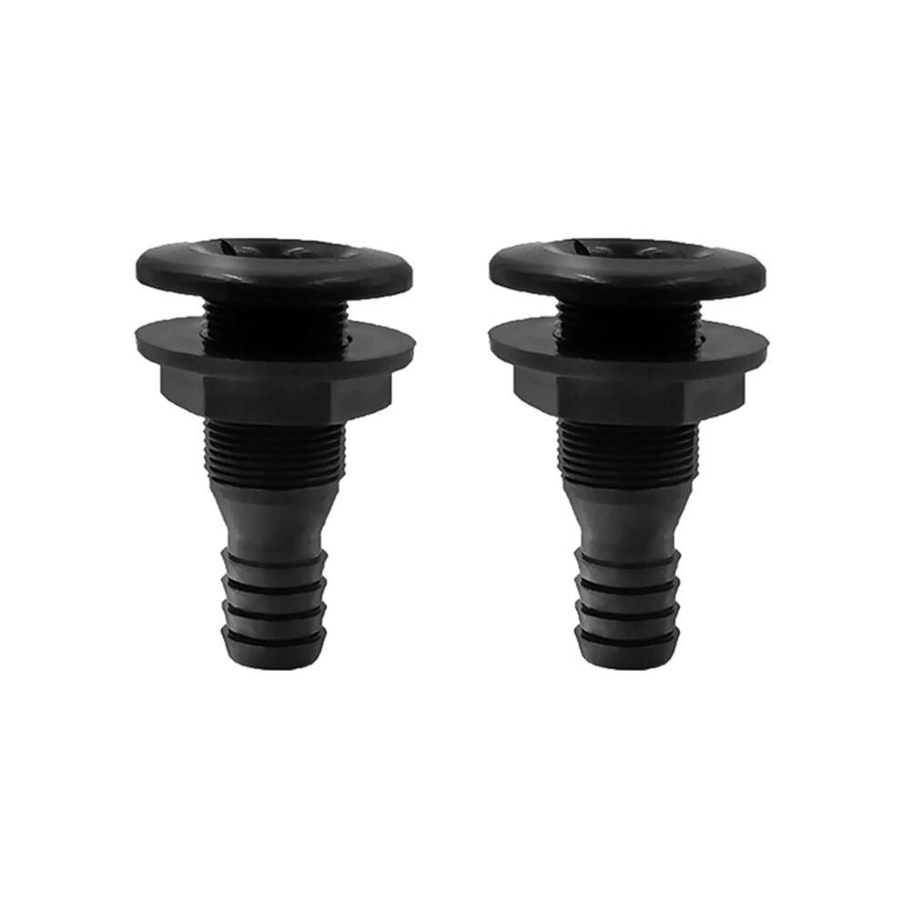 2X 3/4 Inch Hose Plastic Thru-Hull Fitting Bilge Pump Drain Vent Hose Fitting For Boats Marine Yacht Rv Truck 6033987383082