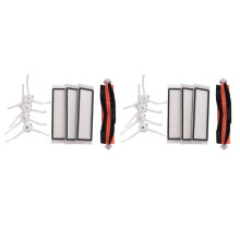 2 Set 6 PZ Filtro Hepa + 8 PZ Pennello Laterale + 2 PZ Spazzola Principale Adatto per  Mi Robot Aspirapolvere Parti Accessori