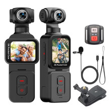 Caméra de Sport 5K Antion, Caméra de Poche avec Suivi Du Visage pour Vlogging, Enregistreur Vidéo Portable ELS avec Microphone
