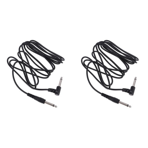 2X Gitarr AMP-Kabel 3Meter Elektrisk Patch-Sladd Gitarrförstärkare Förstärkare Gitarrkabel Elgitarrinstrument 1