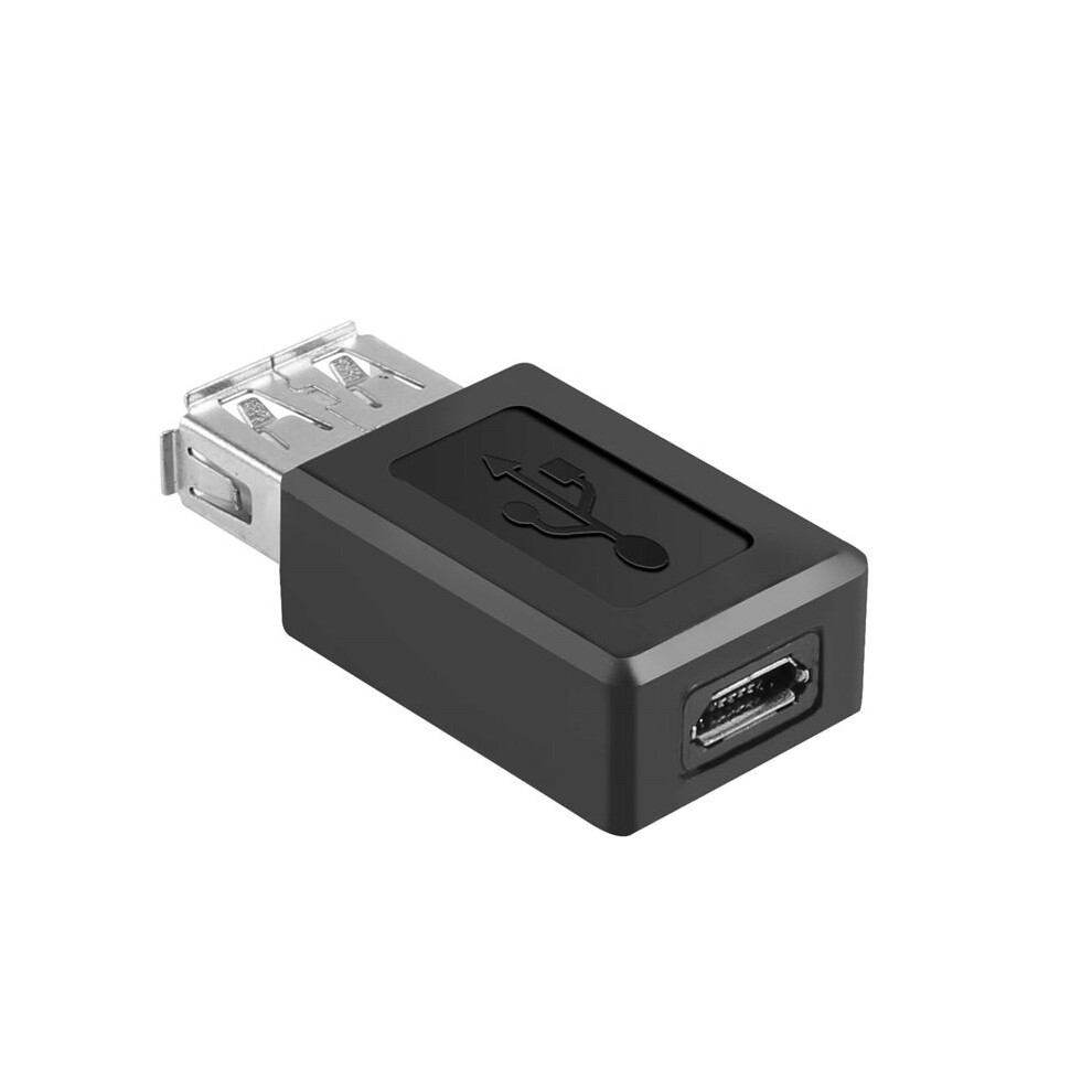 Usb 2.0 Type A Female To Micro-Usb B Female Adapter Plug Converter Black 6033986758935