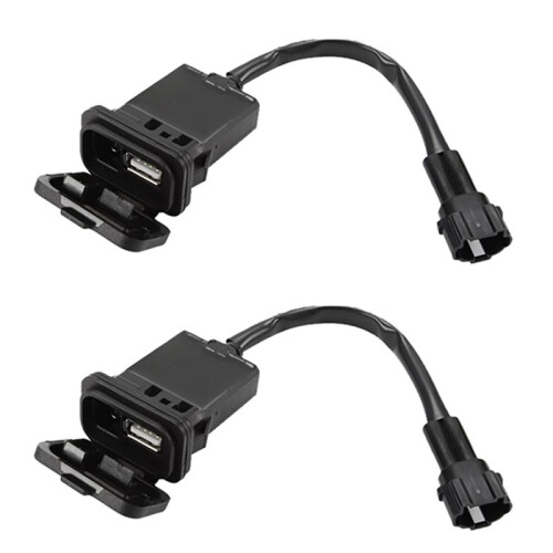 2X Motorcycle USB Power Charging Interface Socket Impulse Charge Port for  450SR SR450 800NK 800 NK 1