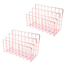 2X Desktop Mail Organizer, 3 Slot Metall Draht Mail Sortierer, Brief Organizer für Briefe, Mails, BüCher