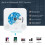 Φορητό CD Player UVERBON με ενσωματωμένα ηχεία HiFi και βάση τοίχου - Λευκό 4