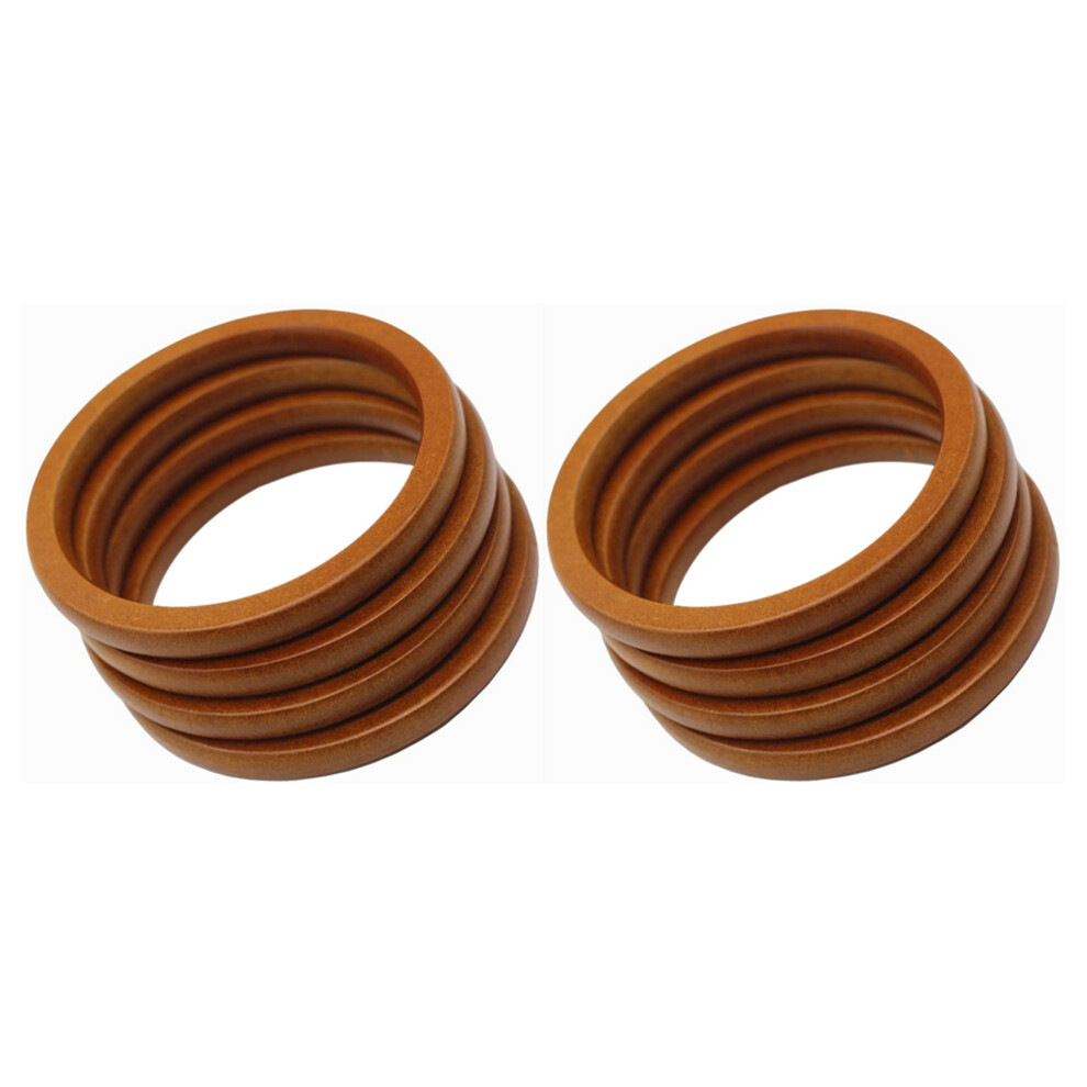 8Pcs Wooden Round Shaped Handles Replacement For Handmade Bag Handbags Purse Handles Torribaly
