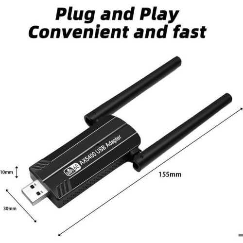Κάρτα δικτύου WiFi 6E - OTBACT - AX5400 - 5400Mbps - USB Dongle - Συμβατό με Windows 10/11 2