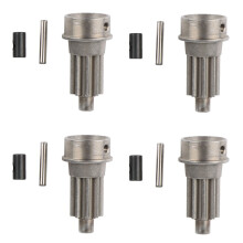 Conjunto de Engrenagens de Entrada de Unidade de Portal Frontal de Metal de Aço 4 Unidades 8257 para  -4 TRX4 1/10 Peças de Atualização de