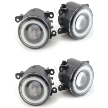 2Pair LED Fog Light Angel Eye Daytime Running Lights for Jimny 2018 2019 2020 JB43 Jimny 1998-2017 White