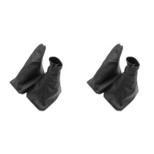 2X Car Shift Boot Shift Dust Cover Leather Gear Shift Cover with Handbrake Boot for CORSA C TIGRA B COMBO C 1