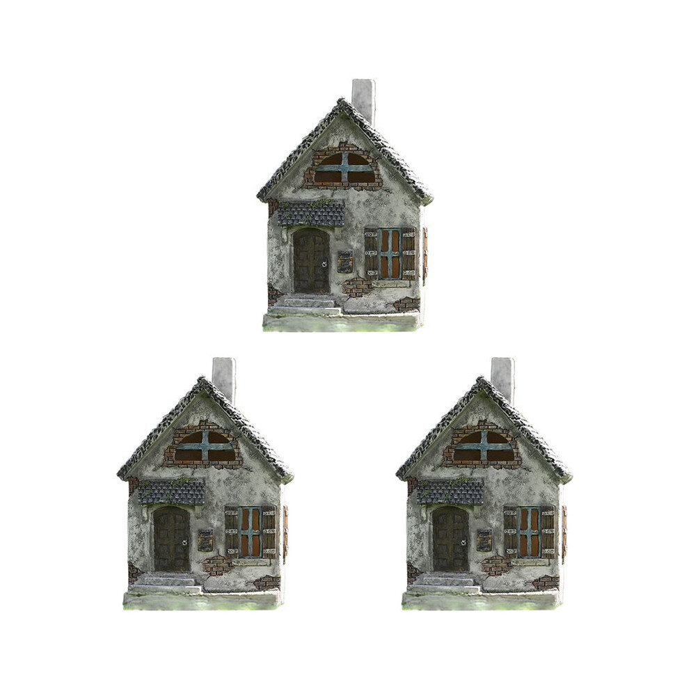 3X Miniature Fairy Garden House Rustic Fairy Cottage Woodland Fairy Home Miniature Dwellings Country Houses 6034004593583
