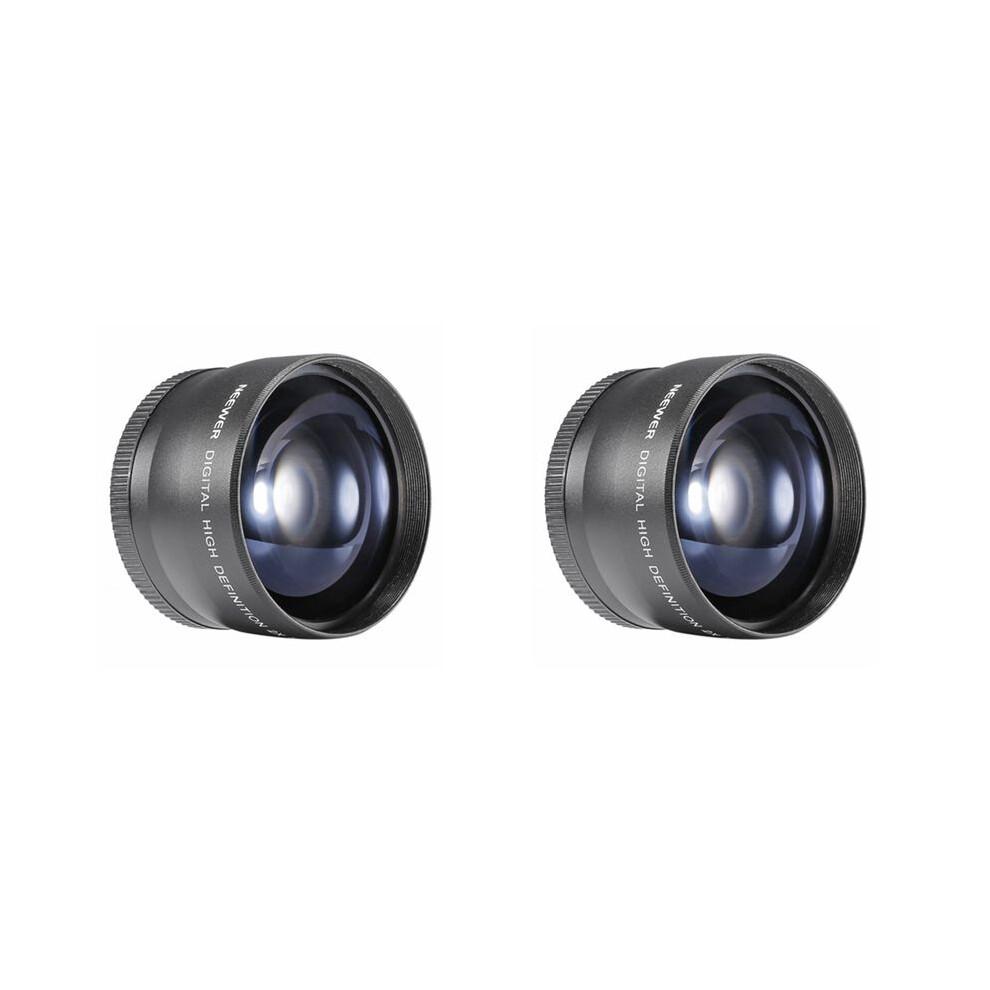 2Pcs 58Mm 2X Telephoto Lens Tele Converter For 18-55Mm 6033986757952
