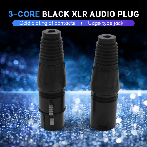 20 Stuks 3Pin Xlr -Vrouw Microfoon Verlengkabel Microfoon Kabels Plug Audio Socket Mic Audio Connector Adapter