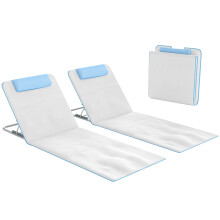 Set 2 Esterillas Playa Beige 134 x 48 x 43 cm