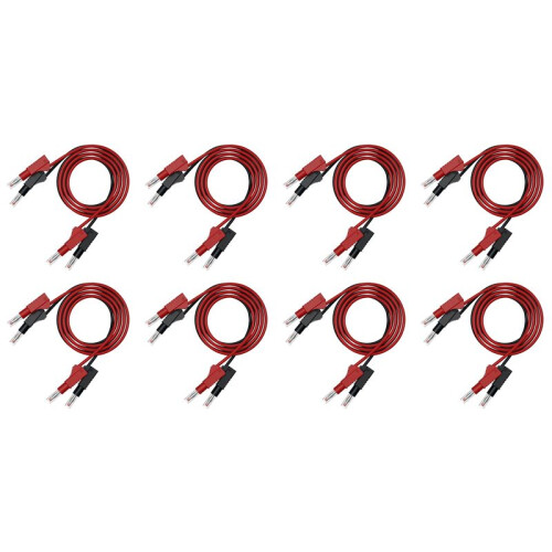 16Pcs Multi-Meter Test Leads Cable Jumper Wire  Security 4mm Banana Plug Retractable Test Tool Red Black 1