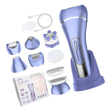 Electric Hair Removal Epilator Arm Leg Face Bikini-Purple