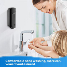 4Pcs Wall Mounted Bathroom Plastic Liquid Soap Dispenser 350Ml Shower Gel Detergent Shampoo Bottle for Kitchen Hotel