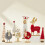 Plush Wool Felt Christmas Figure Decoration with Wood Base-E 7
