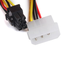 2X 4-Pin Male to 6-Pin Female socket Power Cable for PCIe PCI Express Adapter