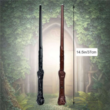 4 Pcs Light  Wizard Wands Sound Illuminating Toy Wand pour Kids Girls Boys Party Costume Cosplay Accessoire Marron Noir