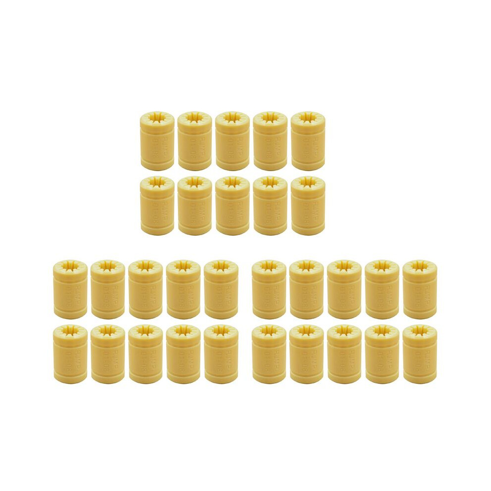 30 Lm8uu 3D Printer Solid Polymer Bearing 8 Mm Shafts For Mendel 3D Printer Parts 4711127617083