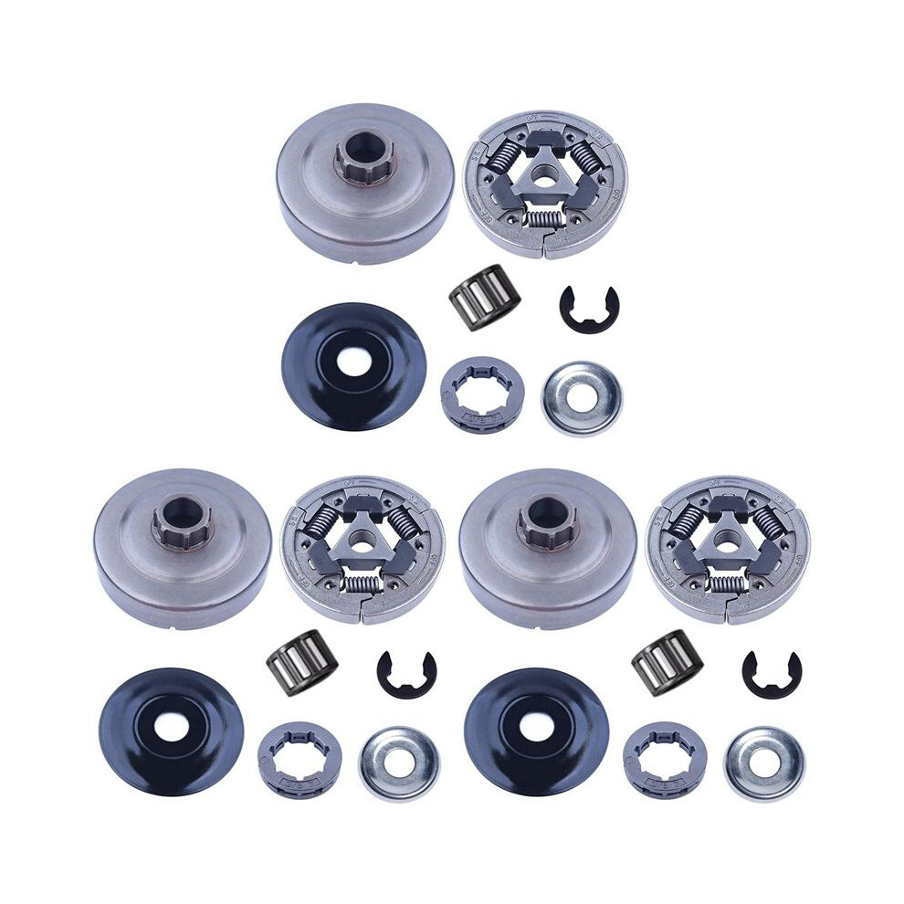 3Set 3/8 Clutch Drum Rim Sprocket Needle Bearing Kit For 044 046 Ms440 Ms460 Ms461 Ms441 Ms361 Ms362 Ms362c 4711824157110