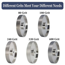 2X CBN Grinding Wheel, 6Inch Dia X 1Inch Wide, with 1/2Inch Arbor, Diamond Grinding Wheel for Sharpening HSS, 80 Grit