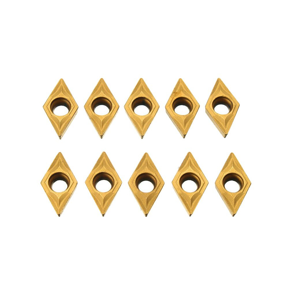 50Pcs Dcmt070204 Ybc251 Blades Gold Carbide Inserts Cnc Lathe Cutter For Lathe Turning Tool Boring Bar 6031386917754