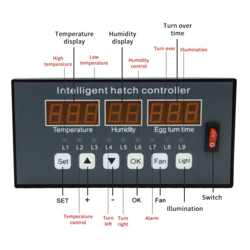 Intelligent Digital Temperature Humidity Automatic Incubator XM-16 Egg Incubator Controller Control System Egg Brooder 2